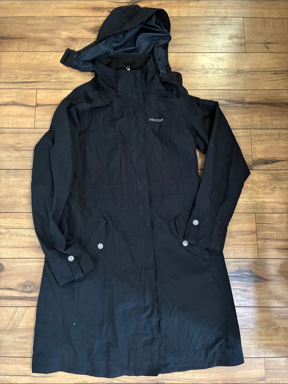 Marmot Women's Black Hooded Trench Coat